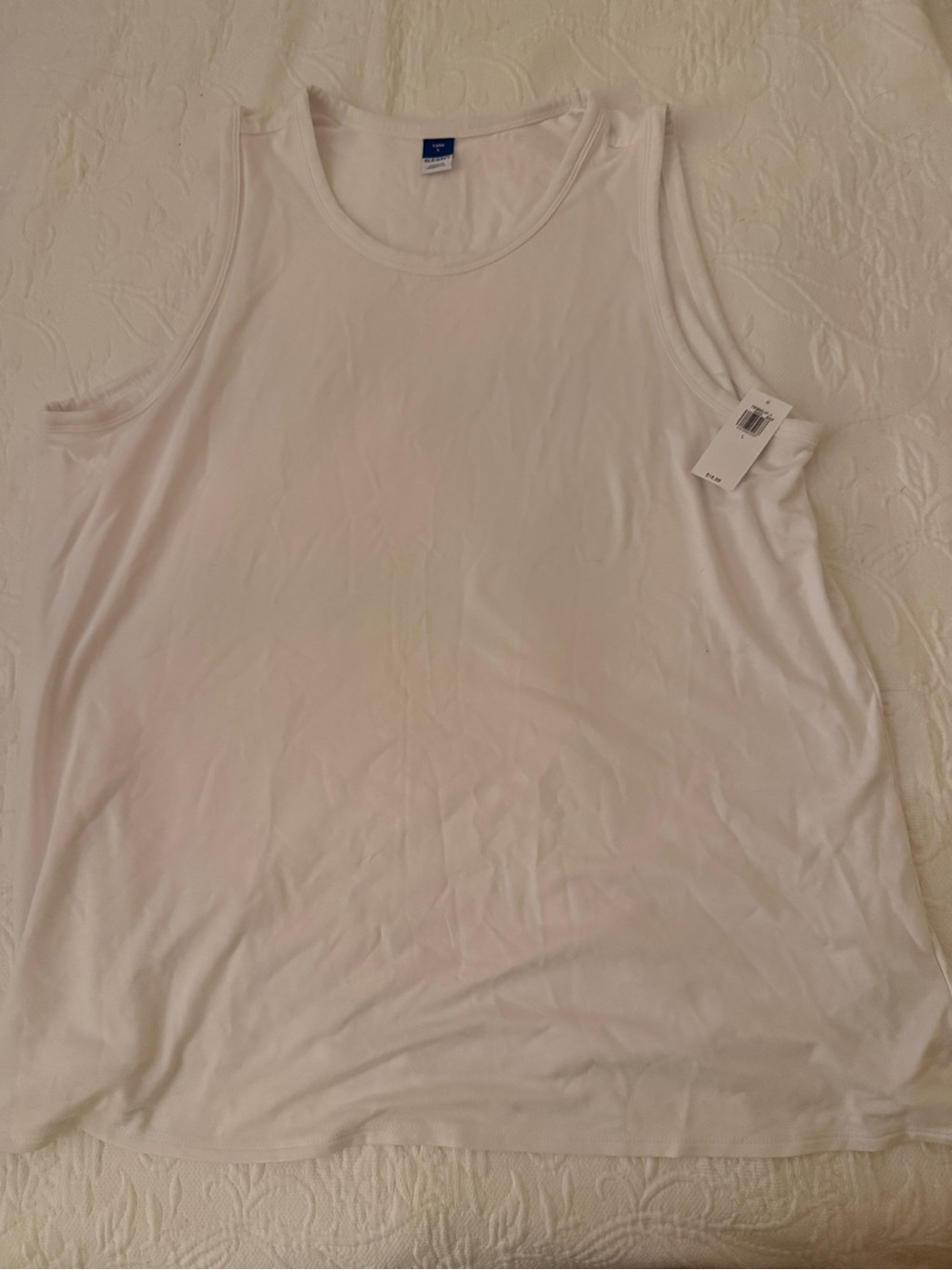 Old Navy White Scoop Neck Tank Top